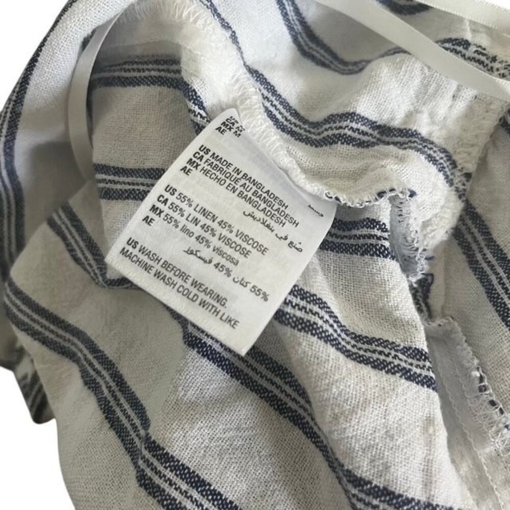 Style & Co Women's Size Medium Prospect Stripe Linen Blend Sleeveless Top - Picture 5 of 6